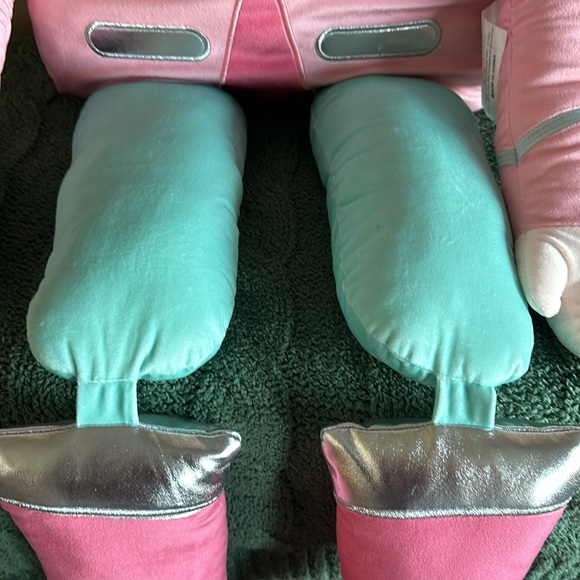 Isaac Mizrahi Oversized Nutcracker Pillow Pink Blue Turquoise Holiday NEW - Picture 3 of 10